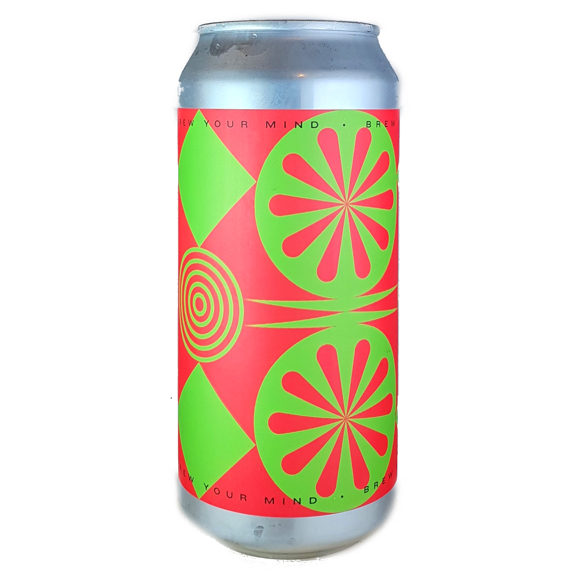 Brew Your Mind Fruit Works: Strawberry Lime beer Label Full Size