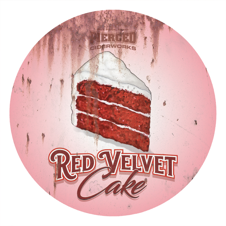 Pierced Cider Red Velvet beer Label Full Size