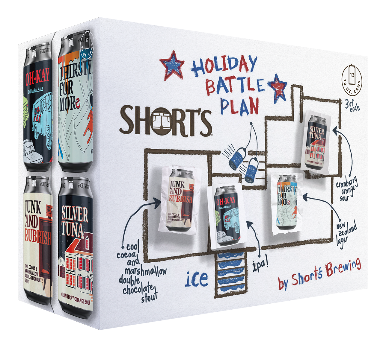 Short's Holiday Battle Plan beer Label Full Size