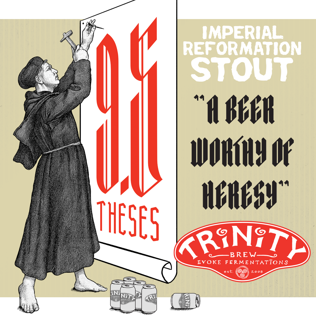 Trinity 9.5 Theses Imperial Stout Nitro beer Label Full Size