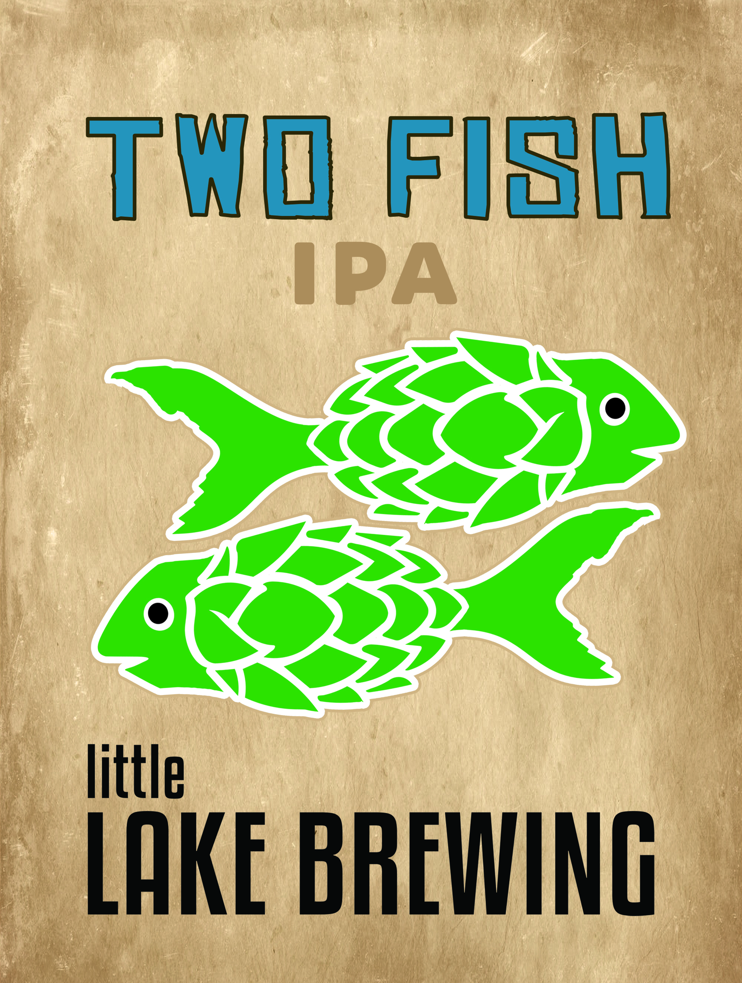 Little Lake Two Fish beer Label Full Size