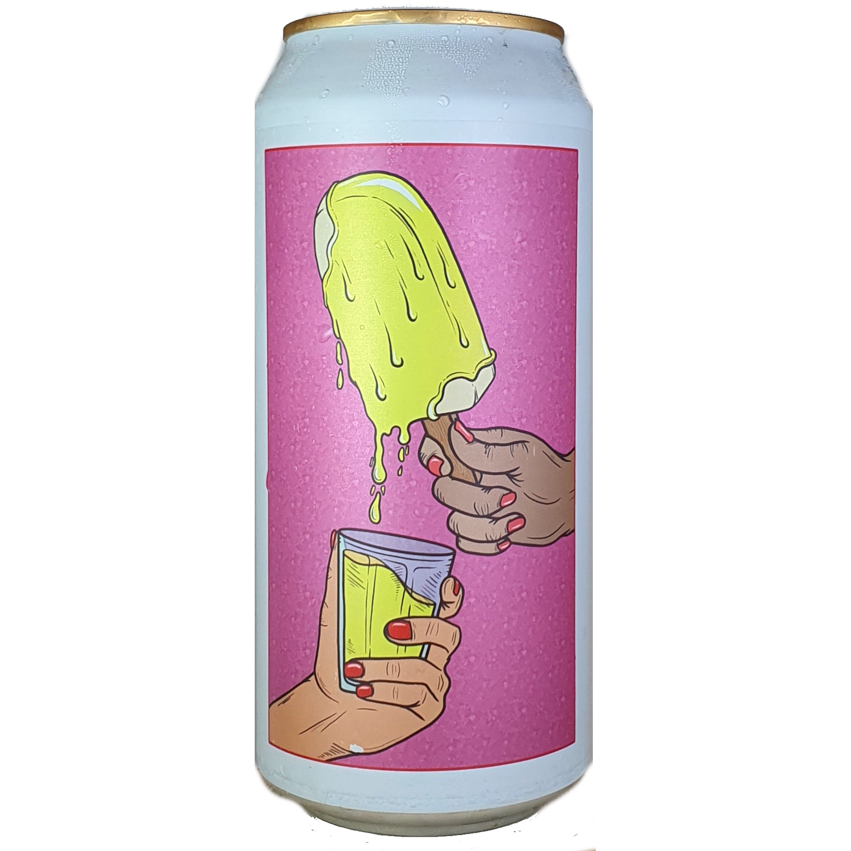 Fermenterarna Melted Popsicle beer Label Full Size