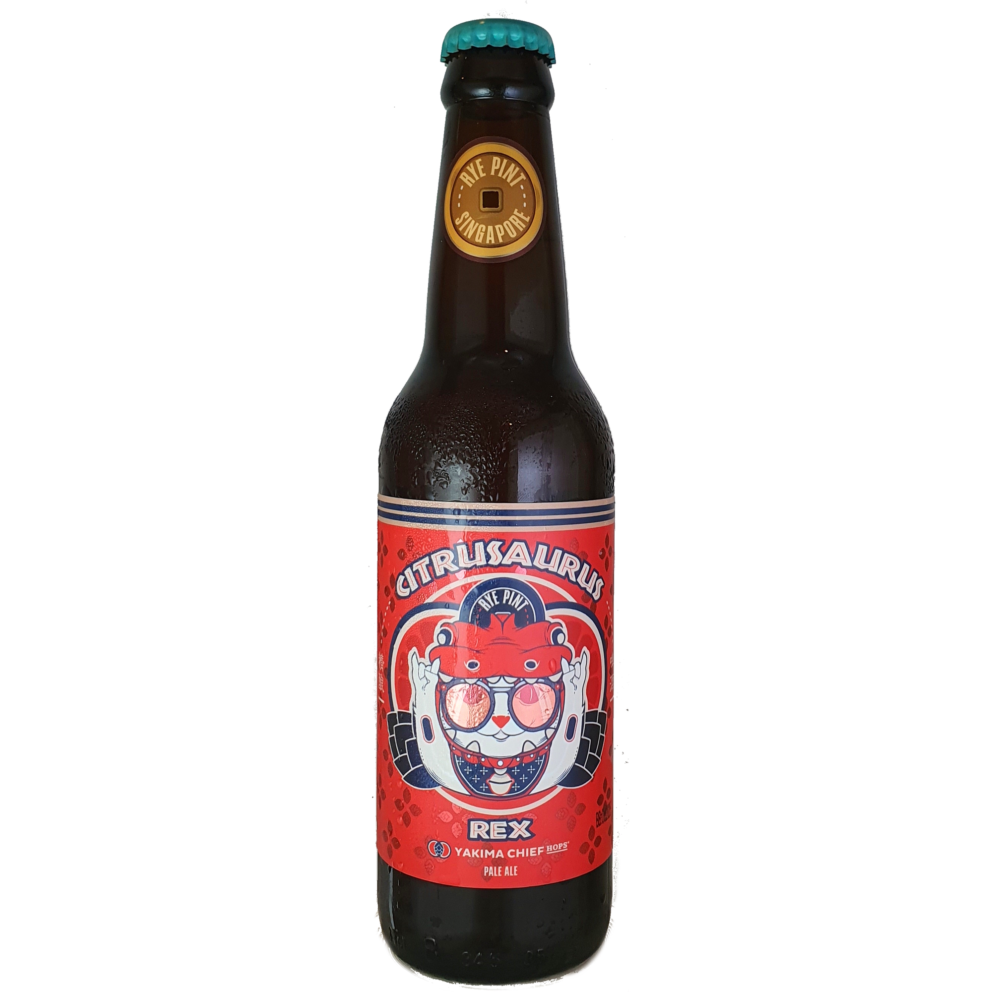 Rye & Pint + YCH Citrusaurus Rex beer Label Full Size