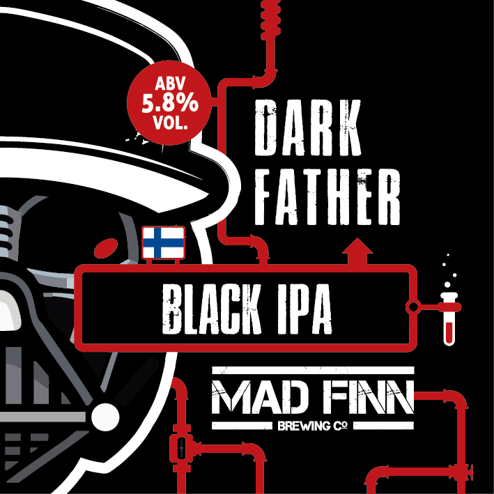 Mad Finn Dark Father beer Label Full Size