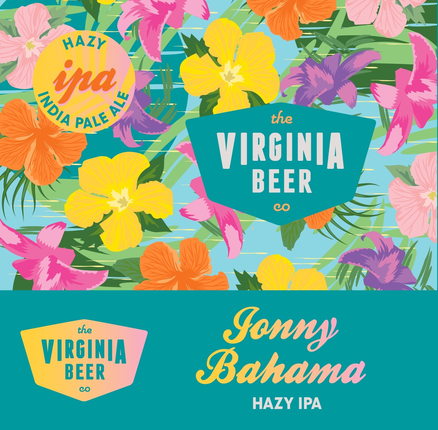 Virginia Beer Co. Jonny Bahama beer Label Full Size
