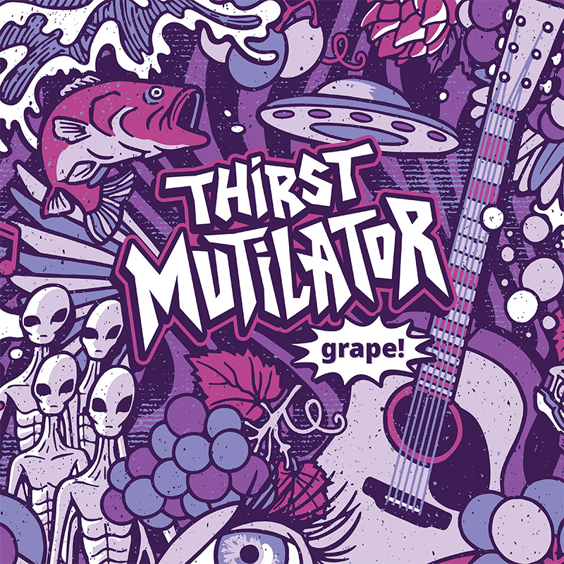 Short's Thirst Mutilator Sparkling Grape Hop Water beer Label Full Size
