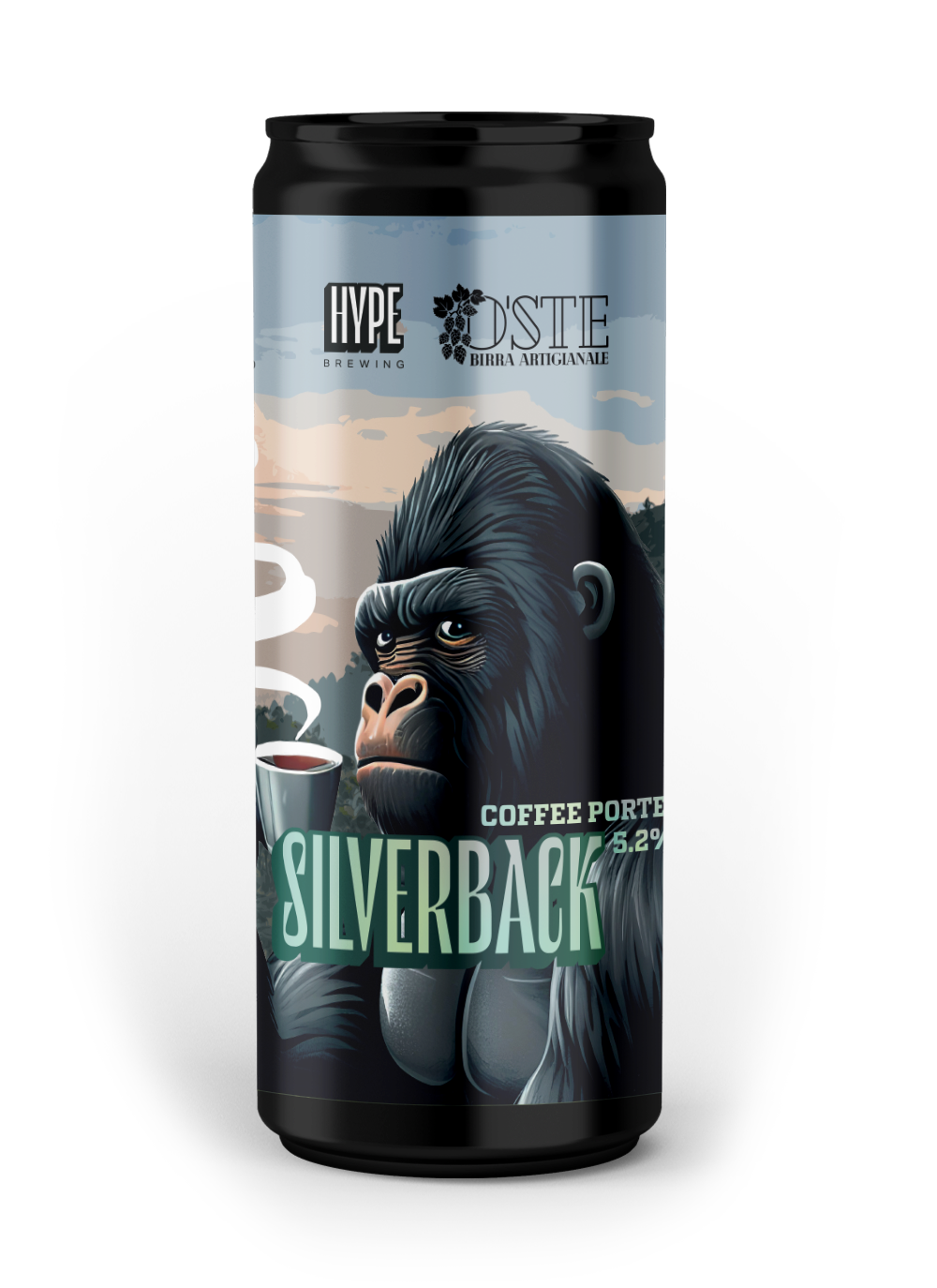 O'Ste Birra Artigianale Coffee Porter 'Silverback' beer Label Full Size