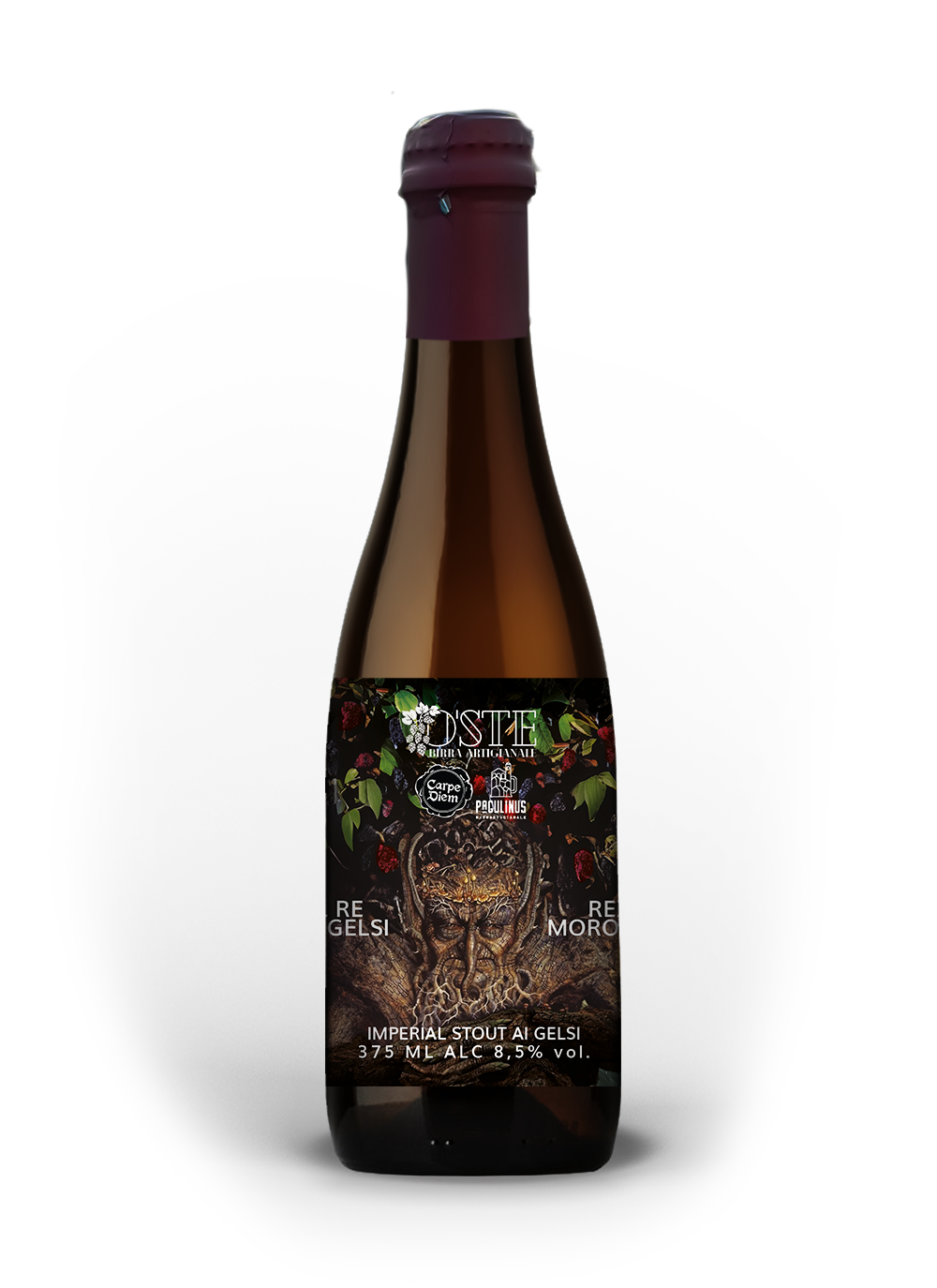 O'Ste Birra Artigianale Imperial Stout 'Rex Mororum' beer Label Full Size