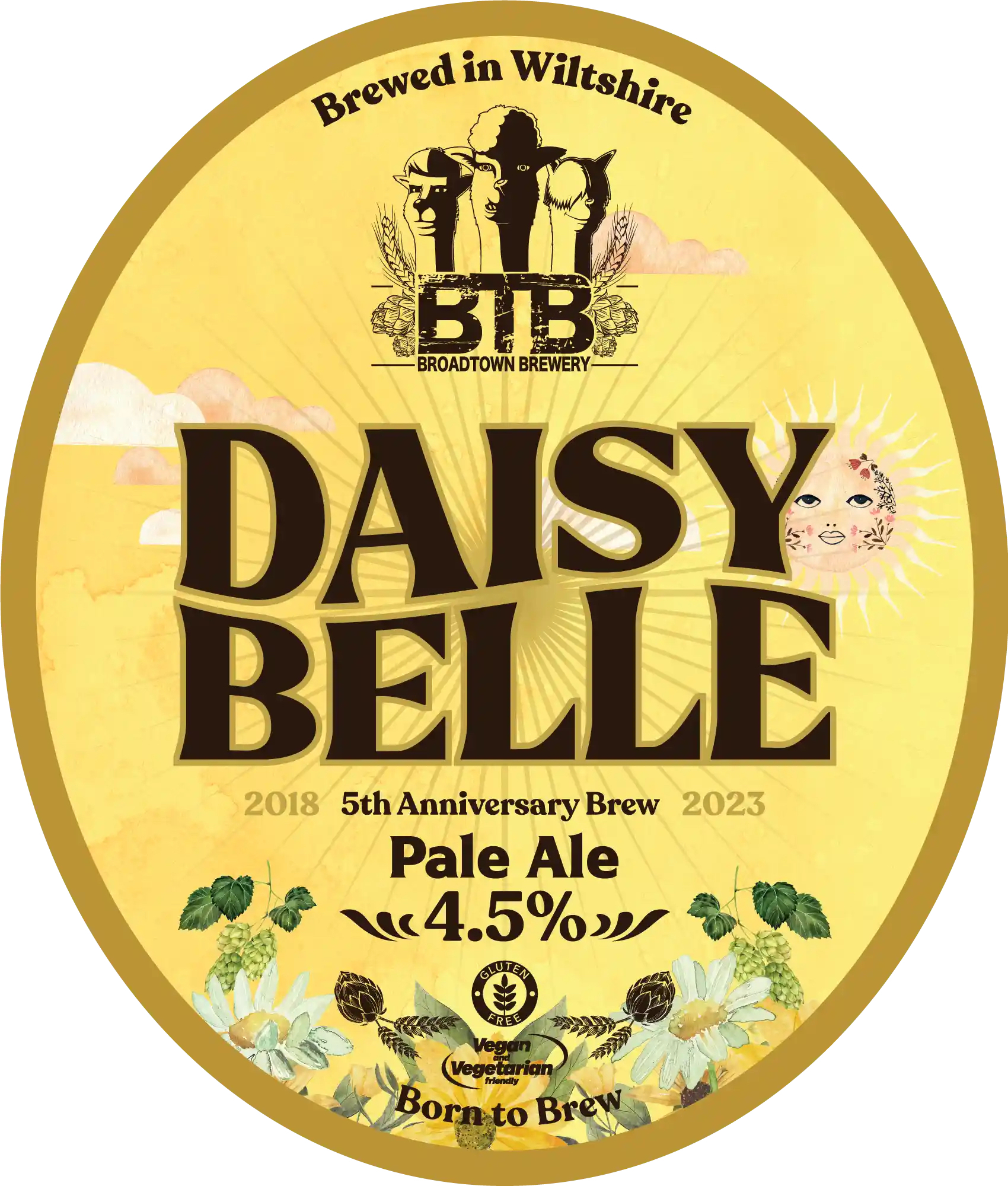BTB Daisy Belle (V) beer Label Full Size