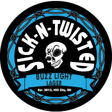 Sick N Twisted Buzz Light Lager beer Label Full Size