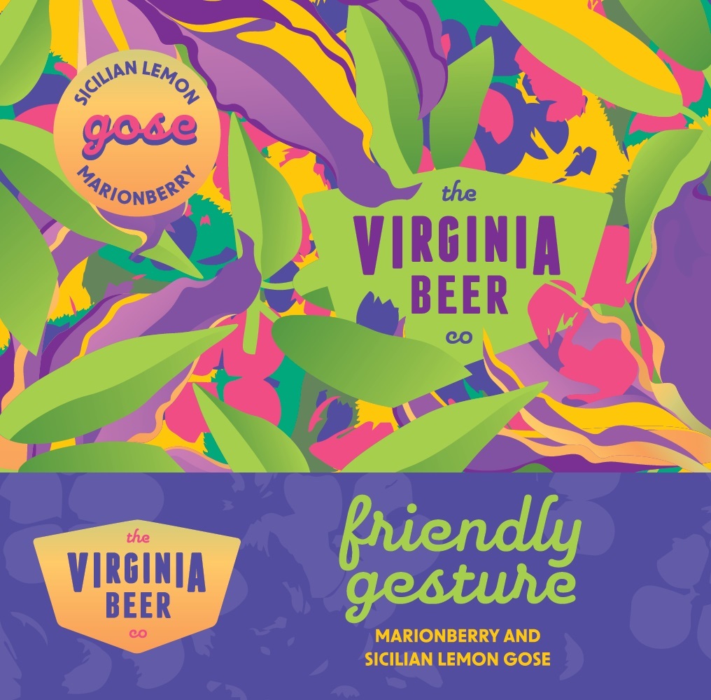 Virginia Beer Co. Friendly Gesture beer Label Full Size