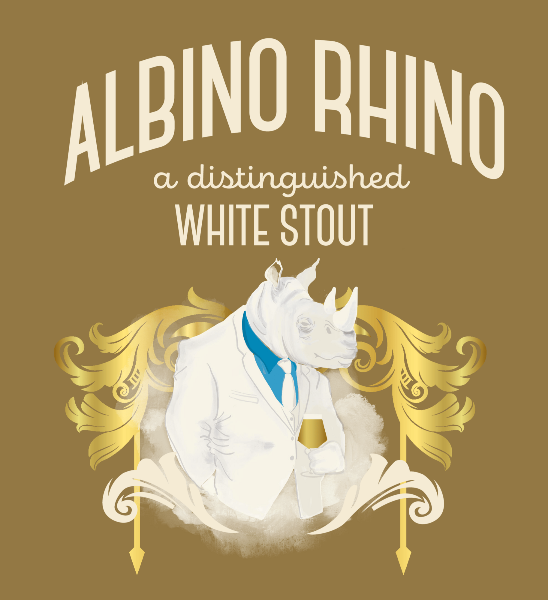 Big Lake Albino Rhino beer Label Full Size