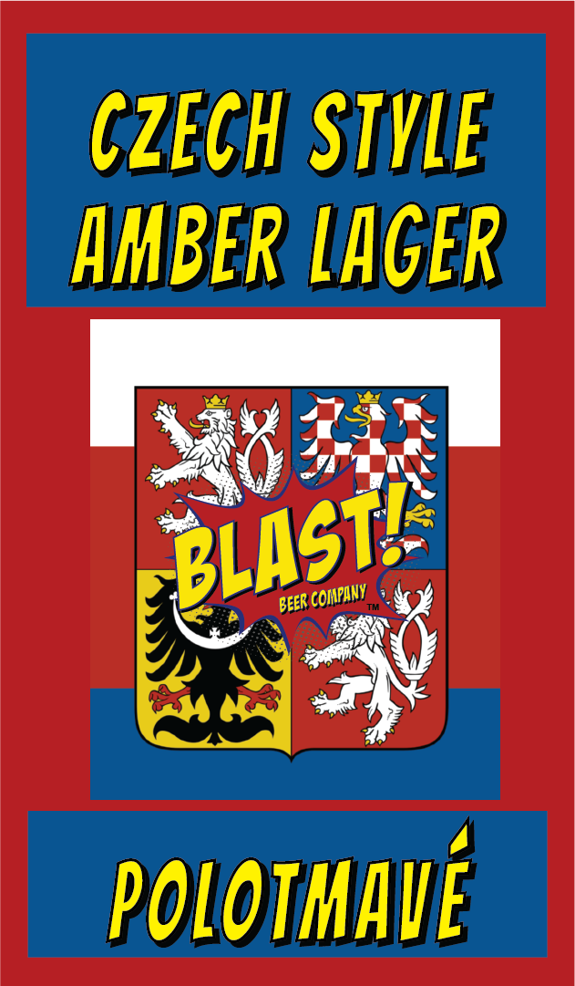 Blast 7 - Czech Style Amber Lager beer Label Full Size