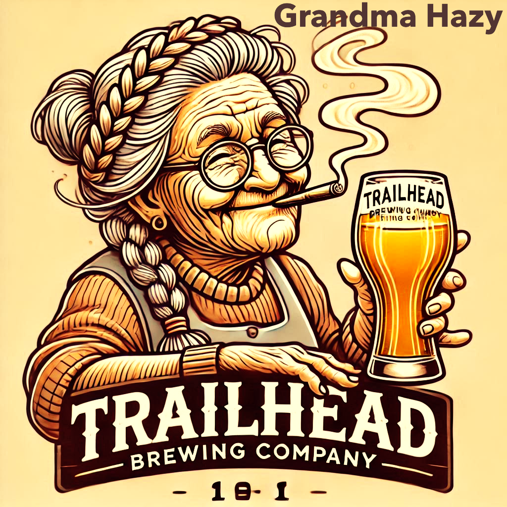 Trailhead Grandma Hazy beer Label Full Size