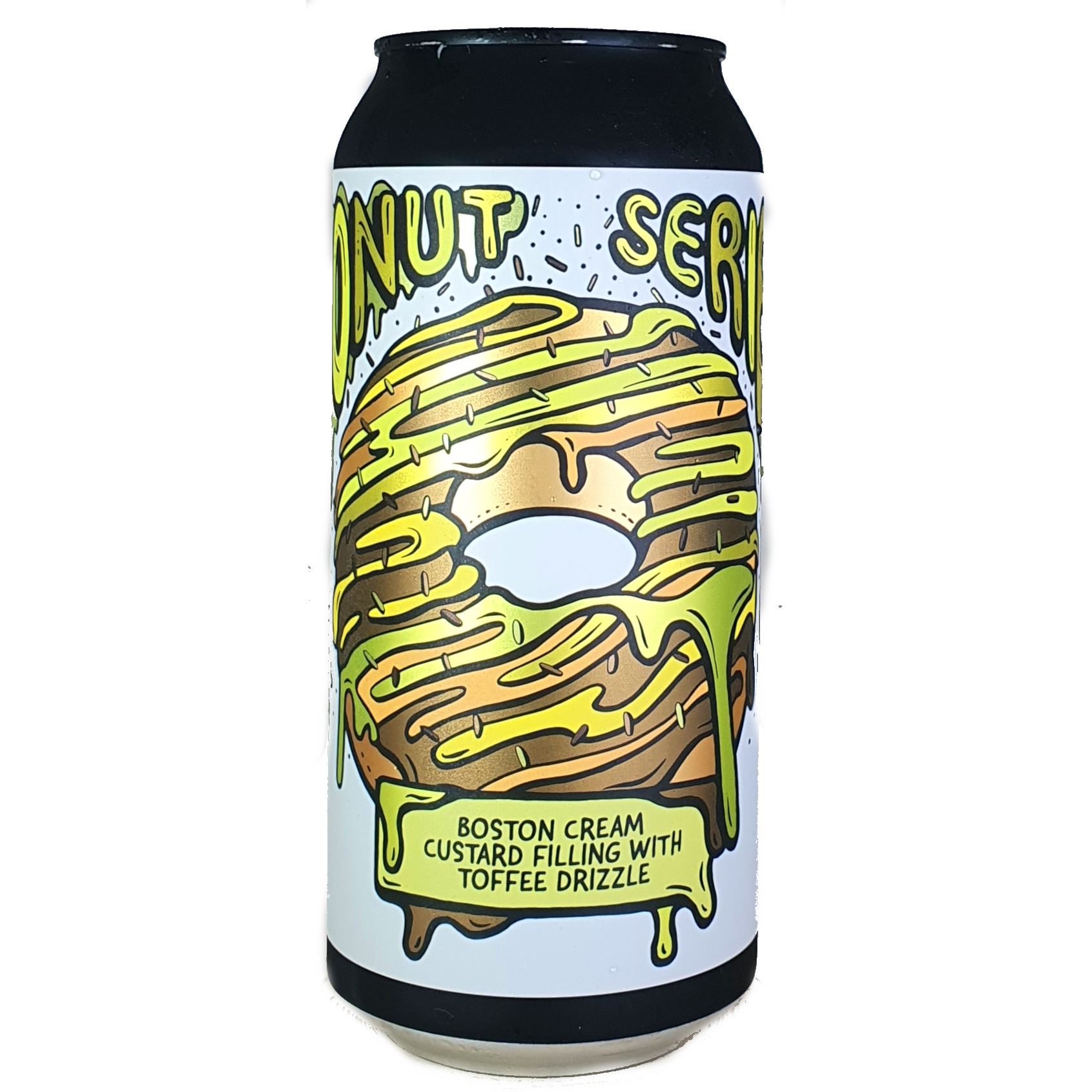 Amundsen Donut Series: Boston Cream Custard Filling With Toffee Drizzle beer Label Full Size
