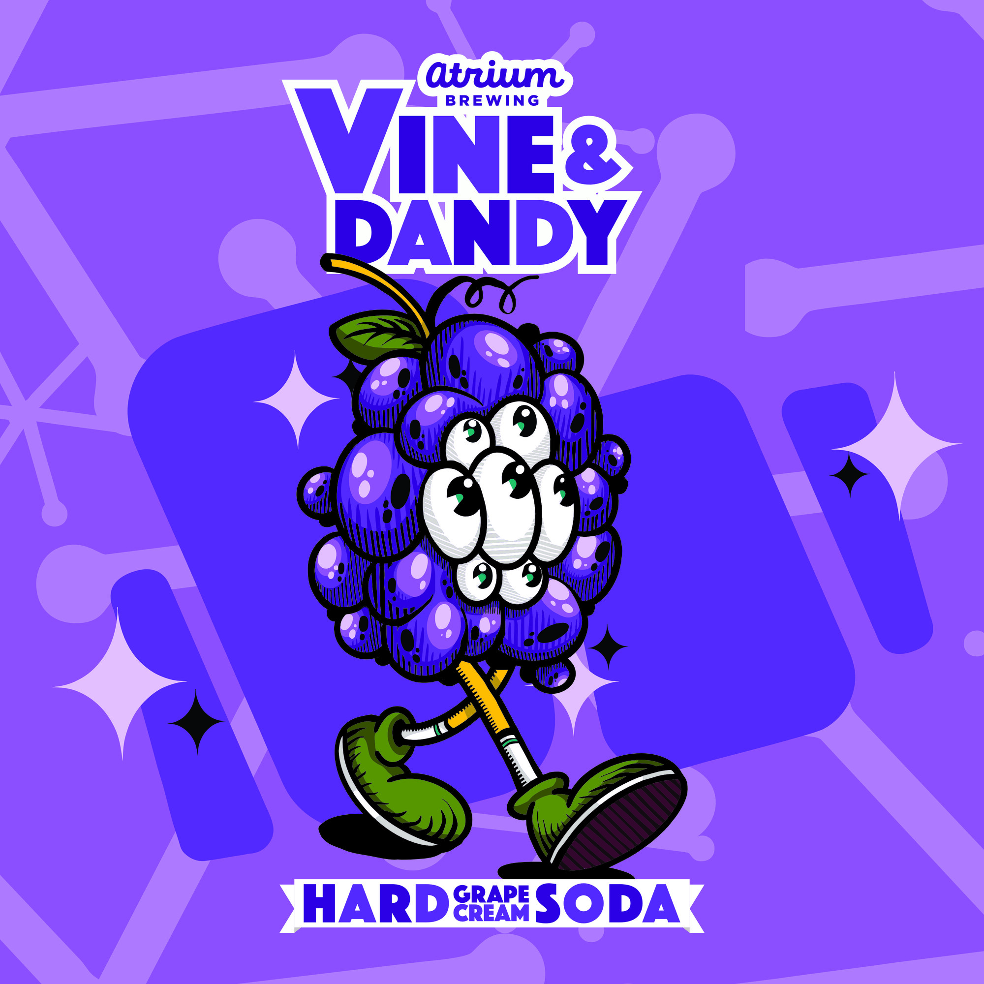Atrium Vine & Dandy beer Label Full Size