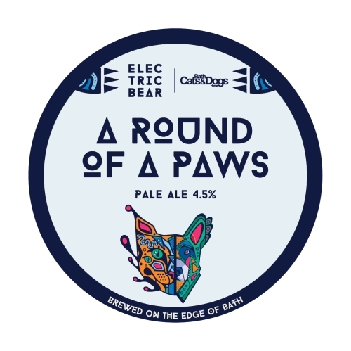 Electric Bear A Round Of A Paws beer Label Full Size