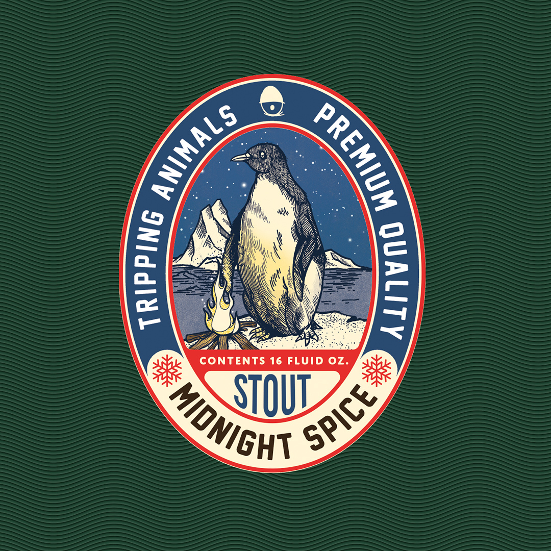 Tripping Animals Midnight Spice beer Label Full Size
