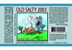 Heavyweight Old Salty 2003 beer Label Full Size