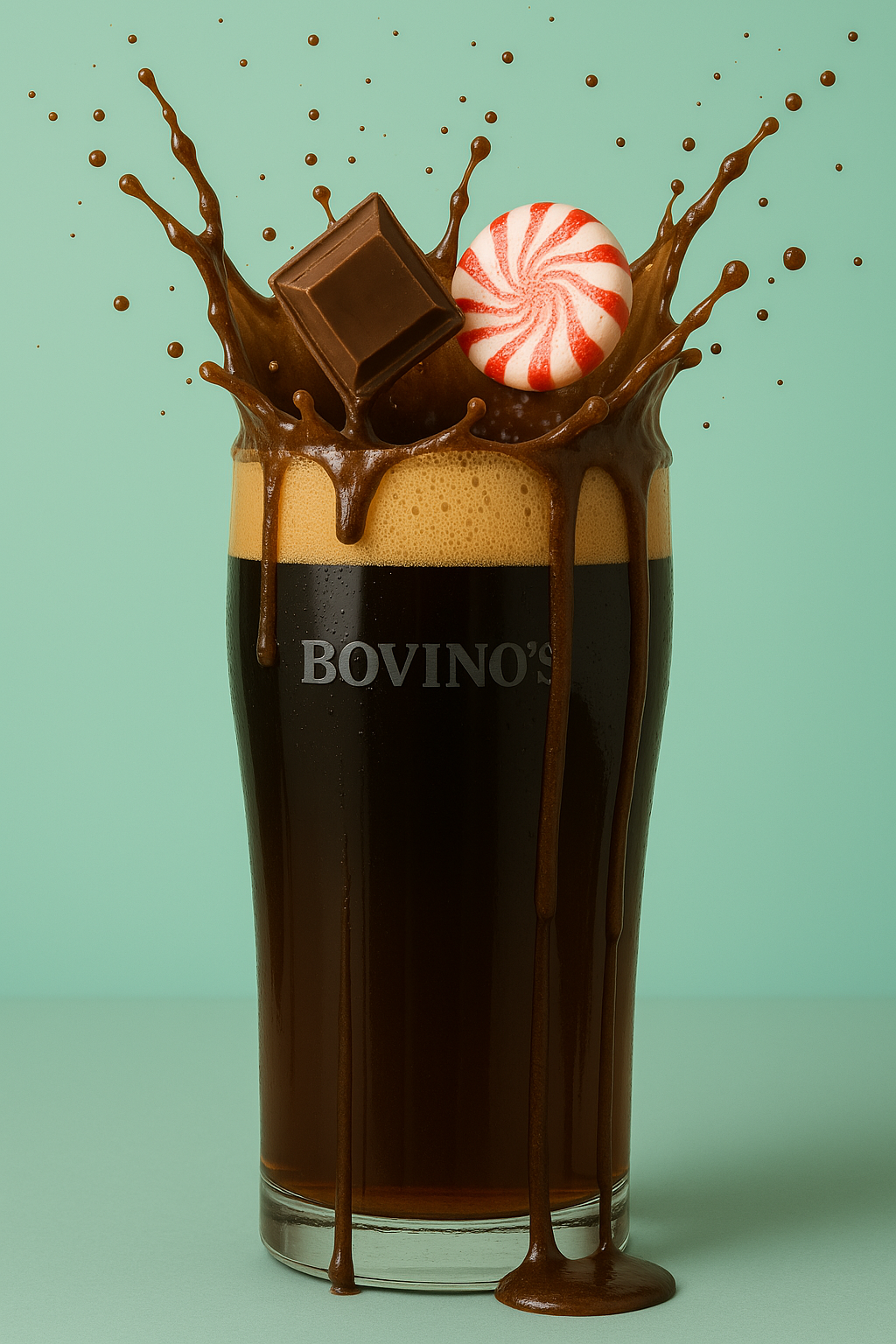 Bovino's Brewery Mintlicious beer Label Full Size