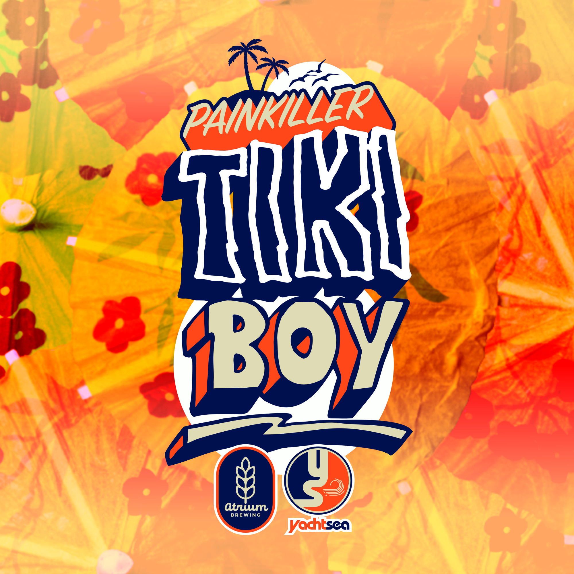 Atrium Painkiller Tiki Boy beer Label Full Size