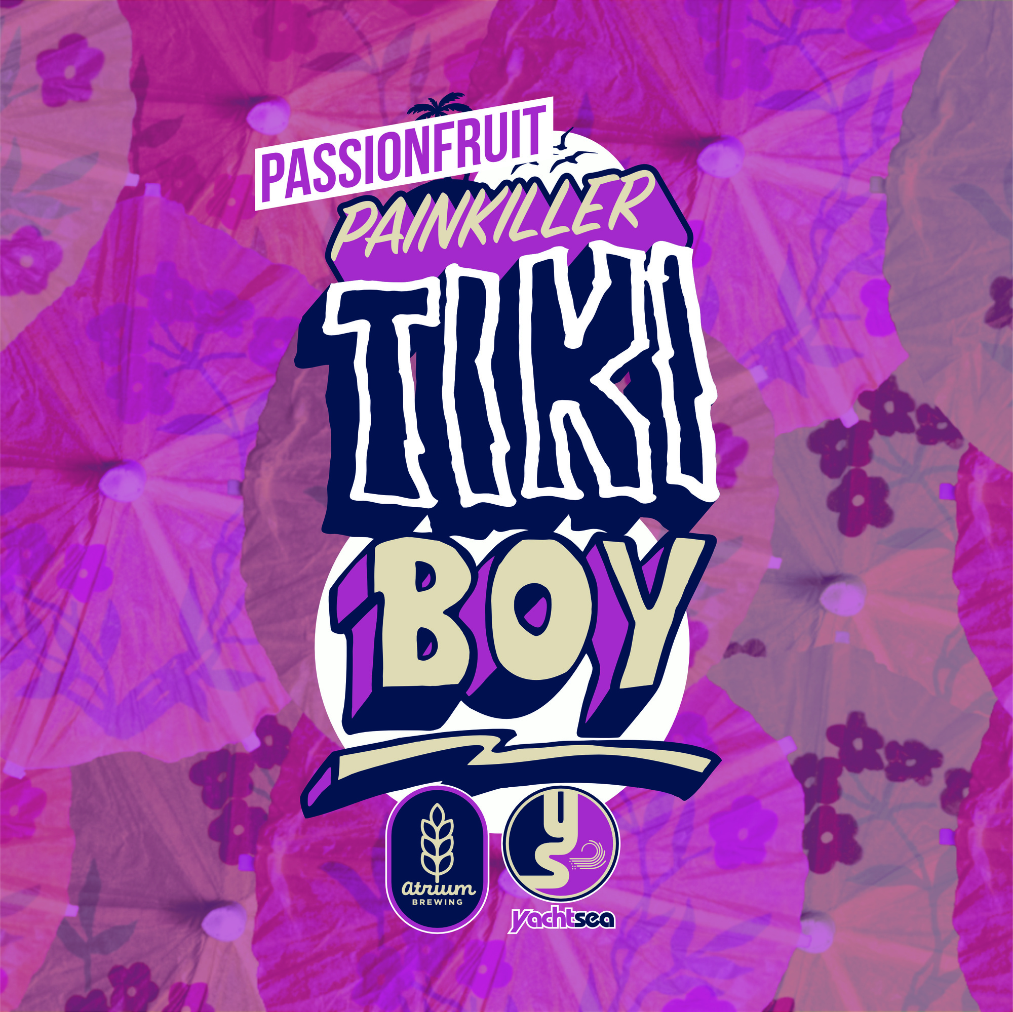 Atrium Passionfruit Painkiller Tiki Boy beer Label Full Size
