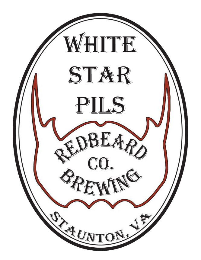 Redbeard Brewing White Star Pils beer Label Full Size