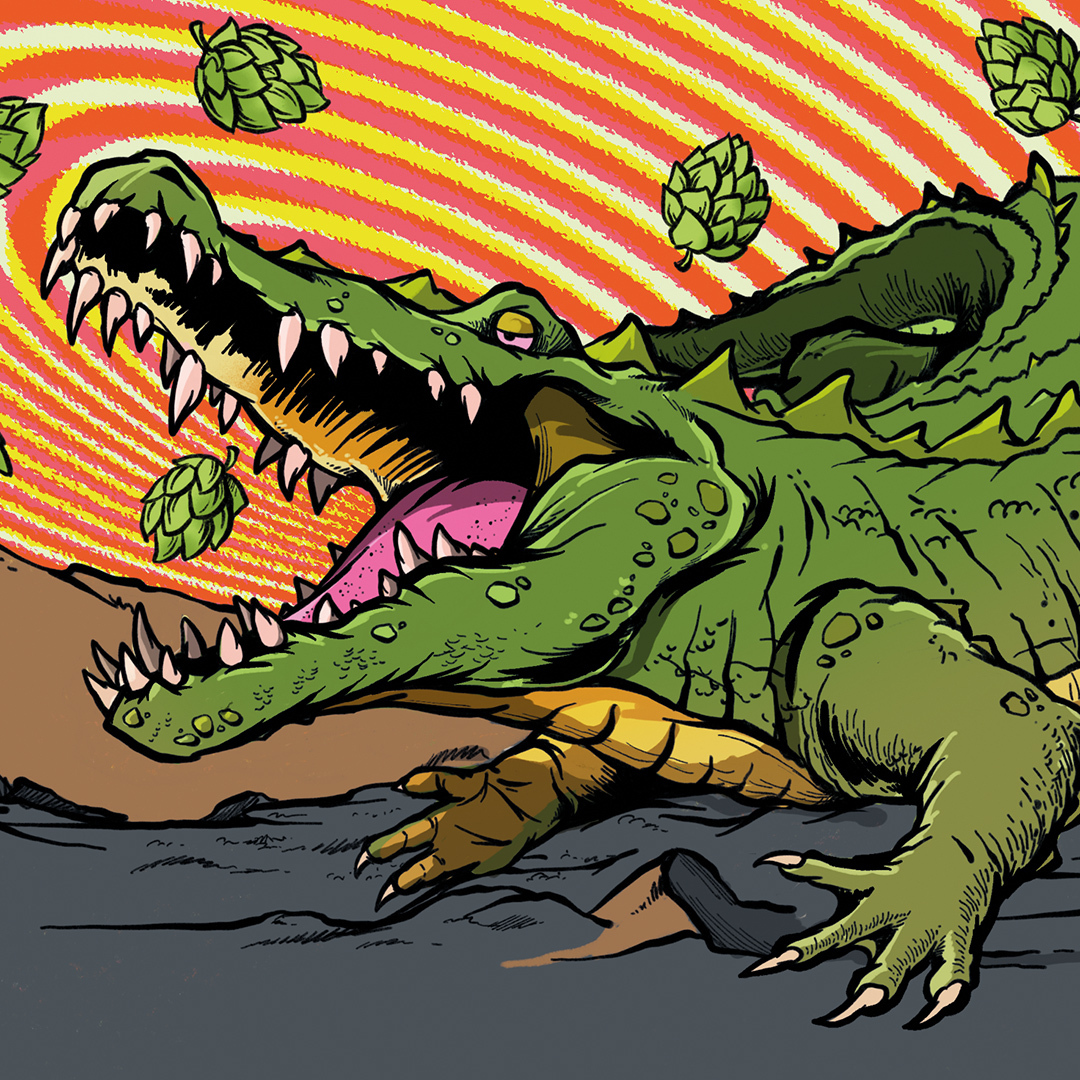 Tripping Animals Desert Ever Haze beer Label Full Size