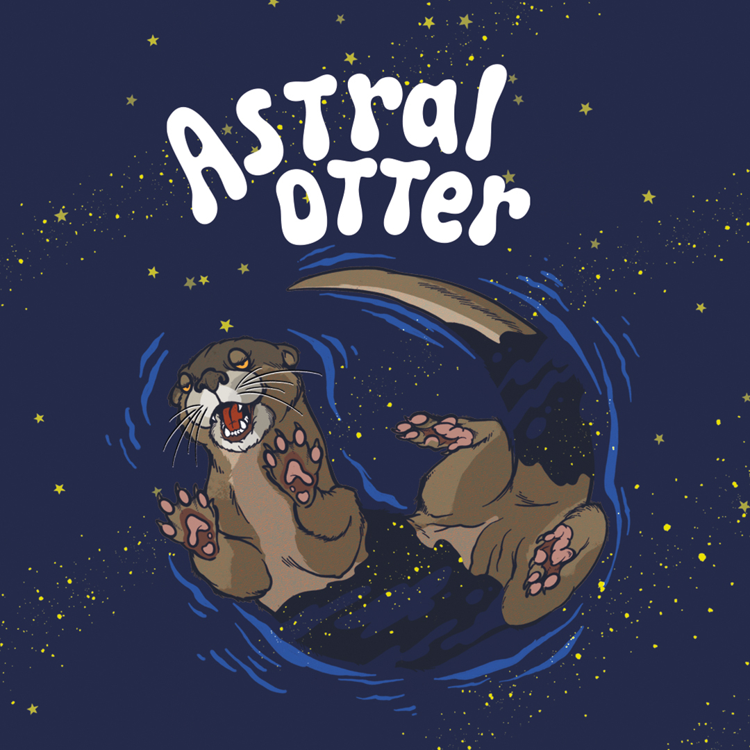 Tripping Animals Astral Otter beer Label Full Size
