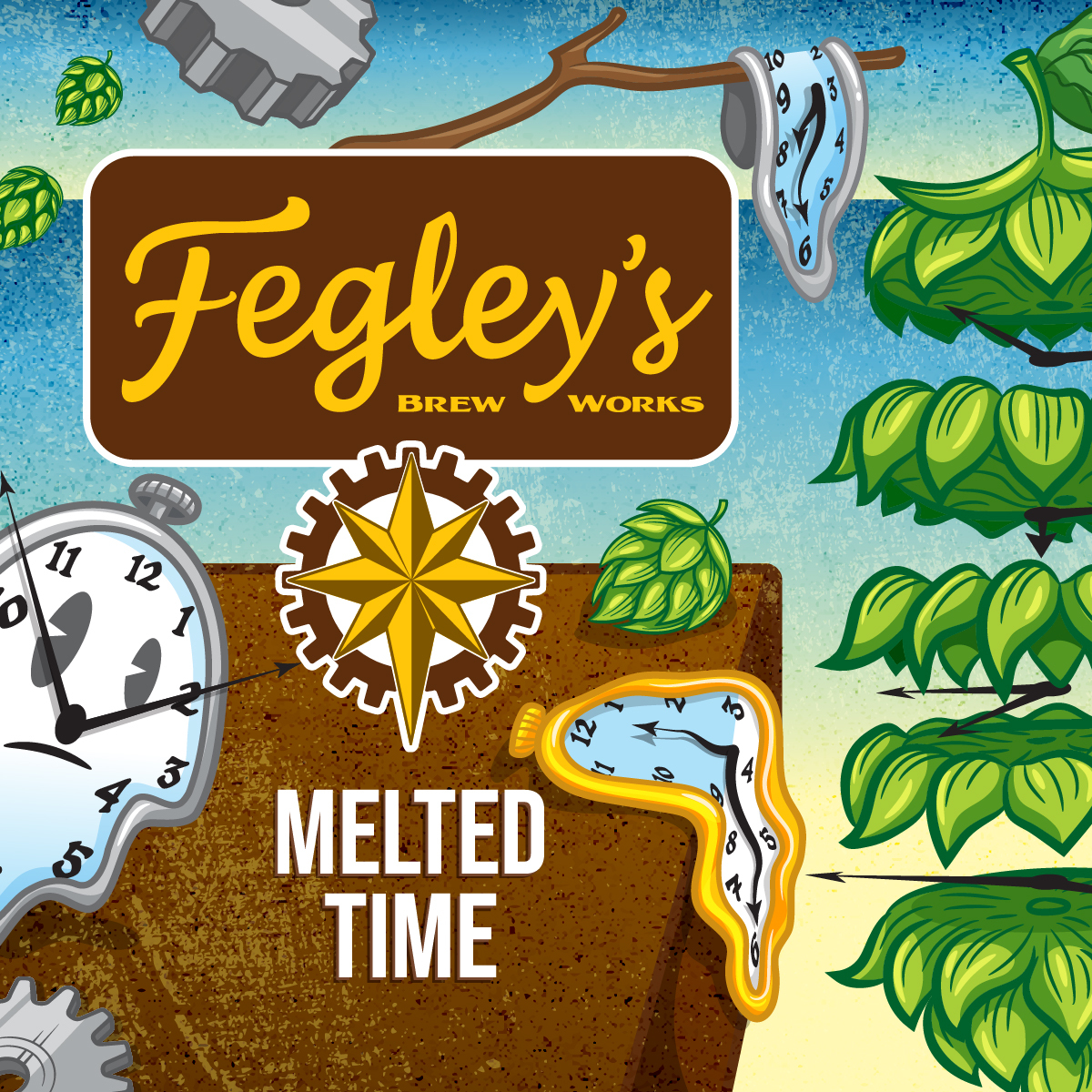 Fegley's Melted Time beer Label Full Size
