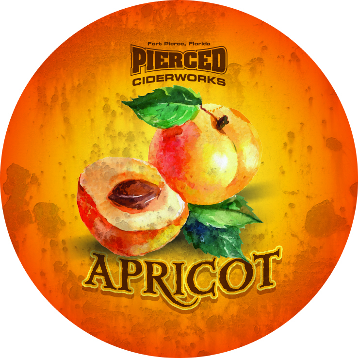 Pierced Cider Apricot beer Label Full Size