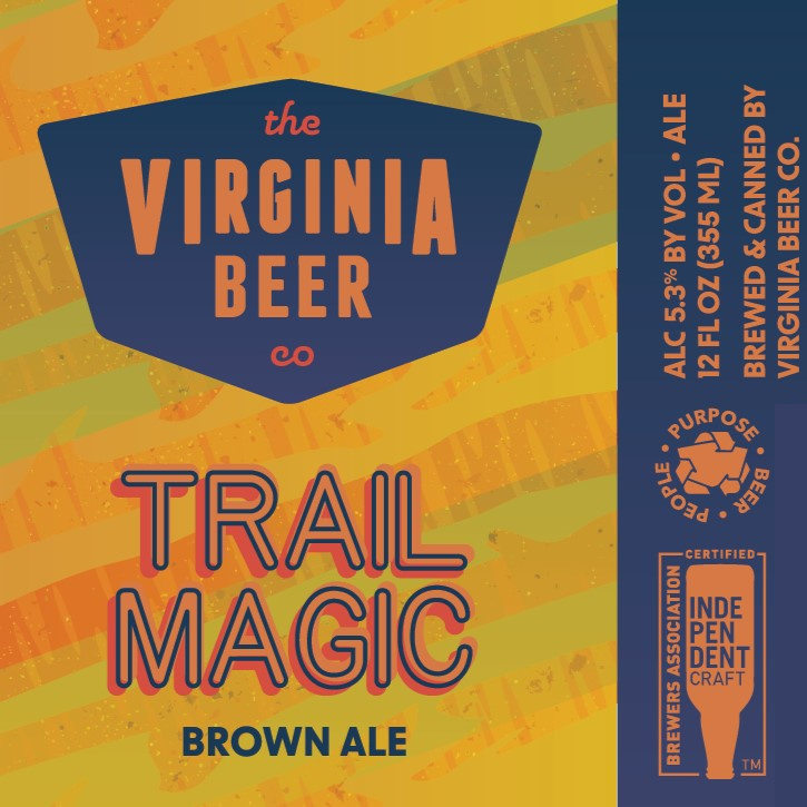 Virginia Beer Co. Trail Magic beer Label Full Size