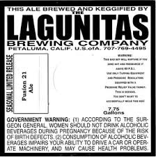 Lagunitas Fusion 21 beer Label Full Size