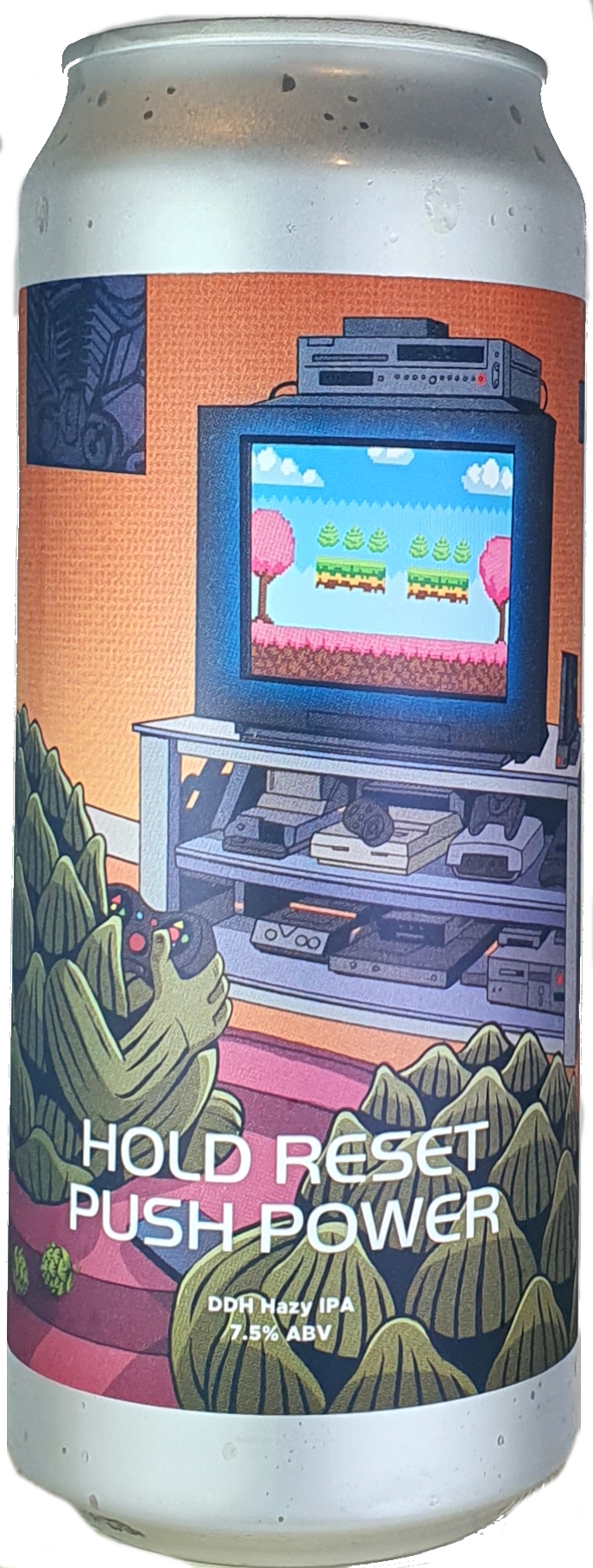 WCB Hold Reset Push Power beer Label Full Size