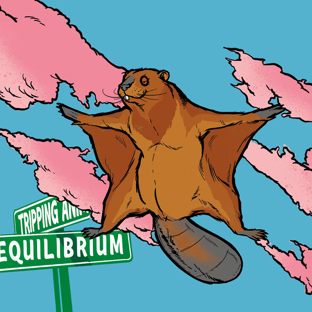 Tripping Animals + Equilibrium Cloudbound beer Label Full Size