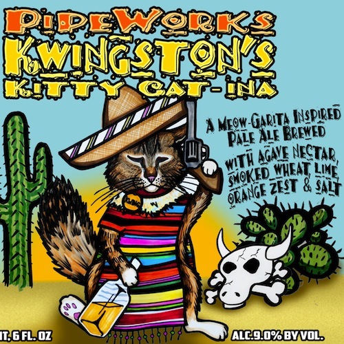 Pipeworks Kwingston's Kitty Cat- Ina beer Label Full Size