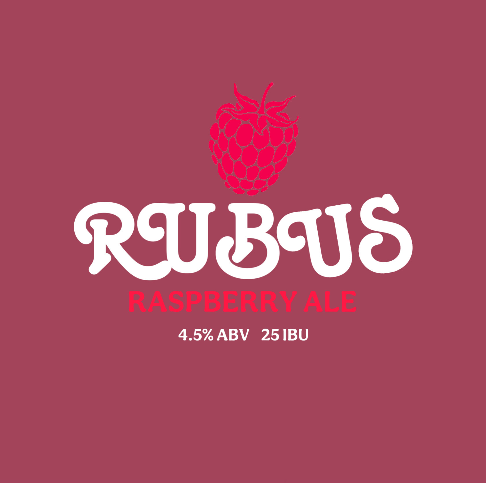Alba Biergarten Brewing Co. RubUS beer Label Full Size