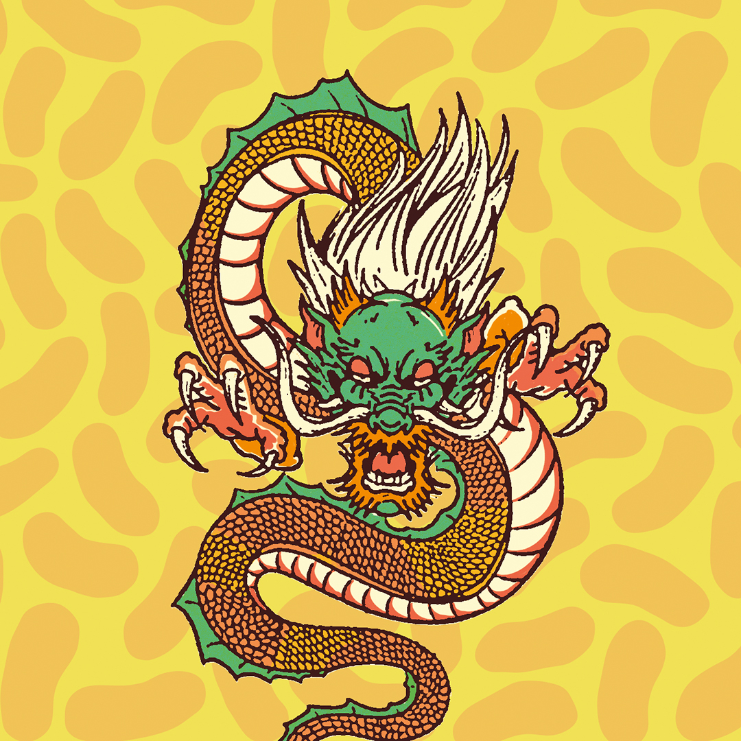 Tripping Animals + Mikkeller Doragon Nectar beer Label Full Size