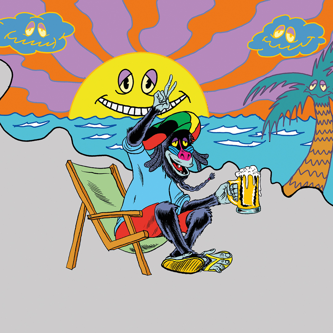Tripping Animals Easy Irie beer Label Full Size