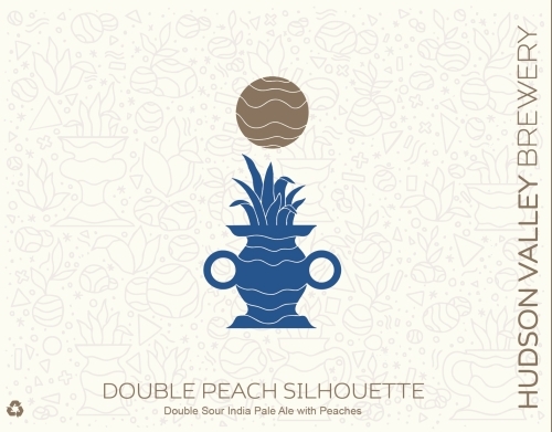Hudson Valley 8th Anniversary Double Peach Silhouette beer Label Full Size