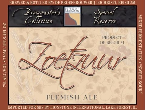 Zoetzuur Flemish Reserve beer Label Full Size