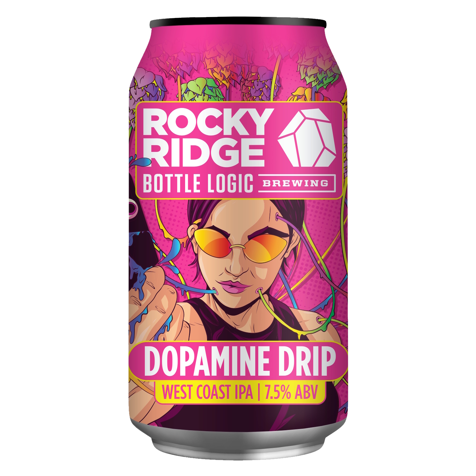 Rocky Ridge + Bottle Logic Dopamine Drip beer Label Full Size