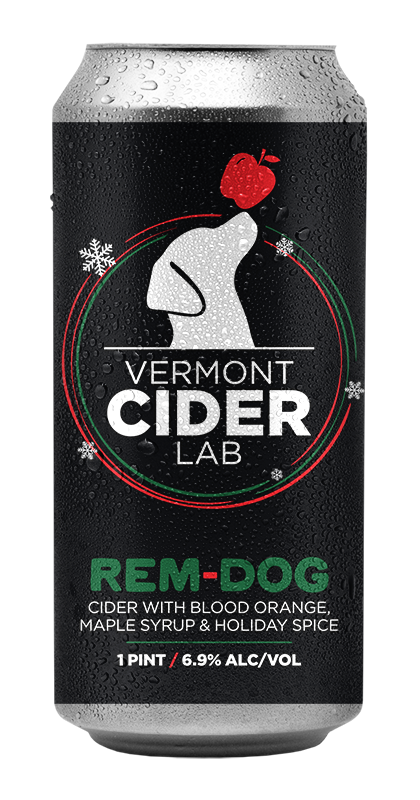VT Cider Lab Rem Dog beer Label Full Size
