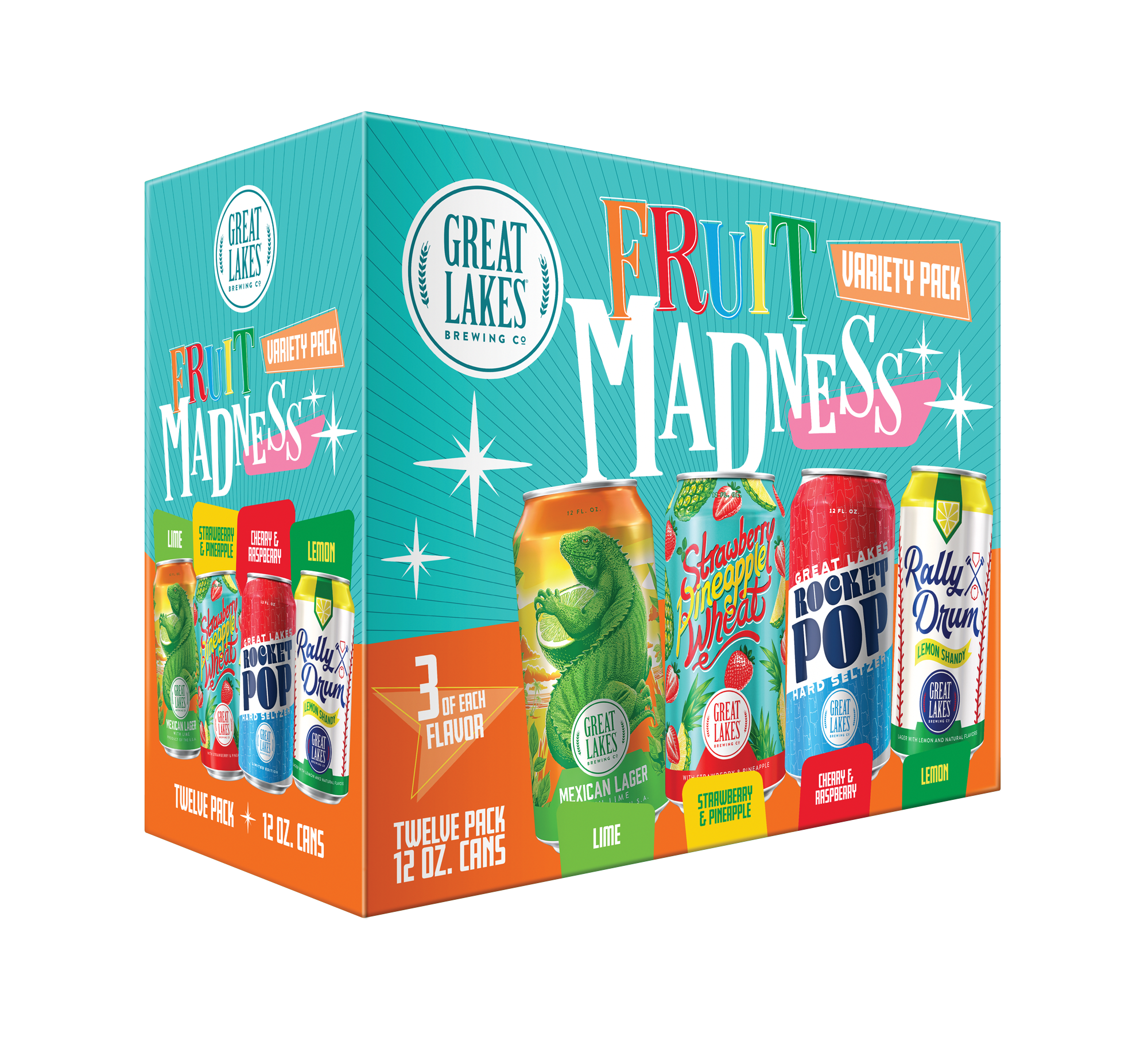 Great Lakes Fruit Madness Variety Pack beer Label Full Size