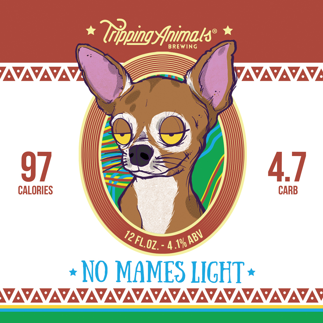 Tripping Animals No Mames Light beer Label Full Size