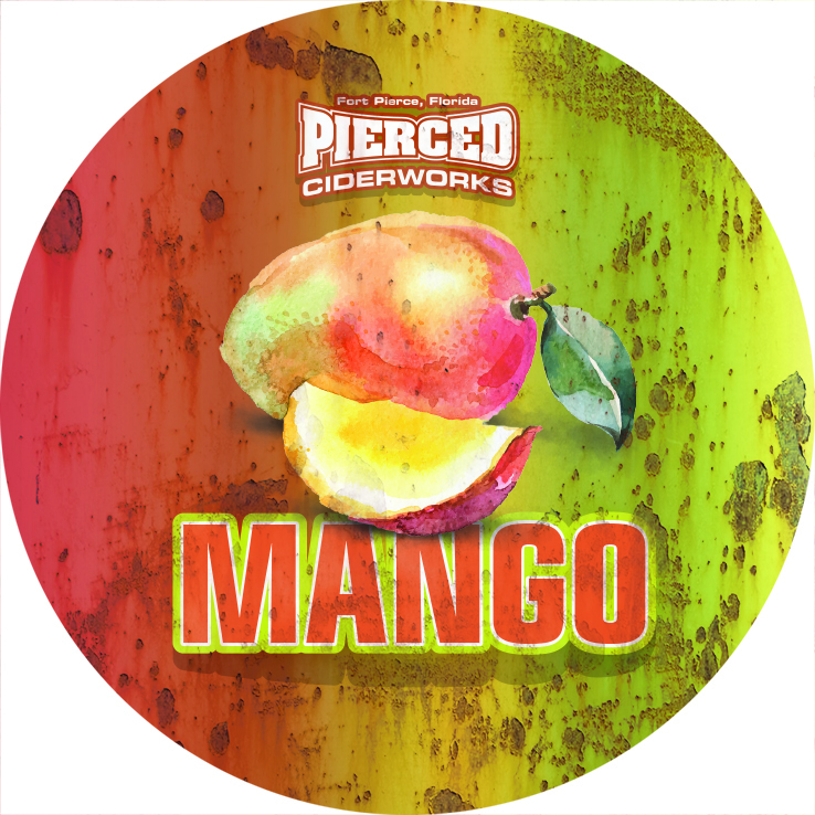 Pierced Cider Mango beer Label Full Size