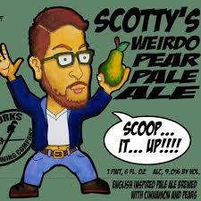 Pipeworks Scotty's Weirdo Pear Pale Ale beer Label Full Size