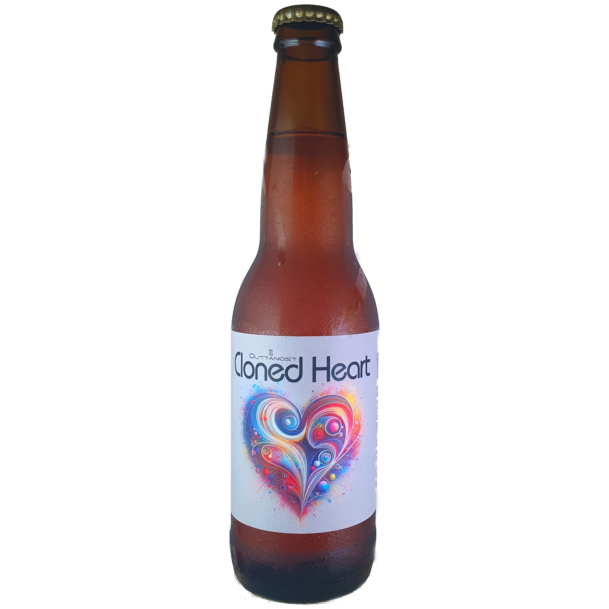 Outtamost Cloned Heart beer Label Full Size