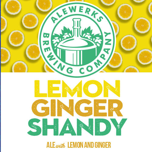 AleWerks Lemon Ginger Shandy beer Label Full Size