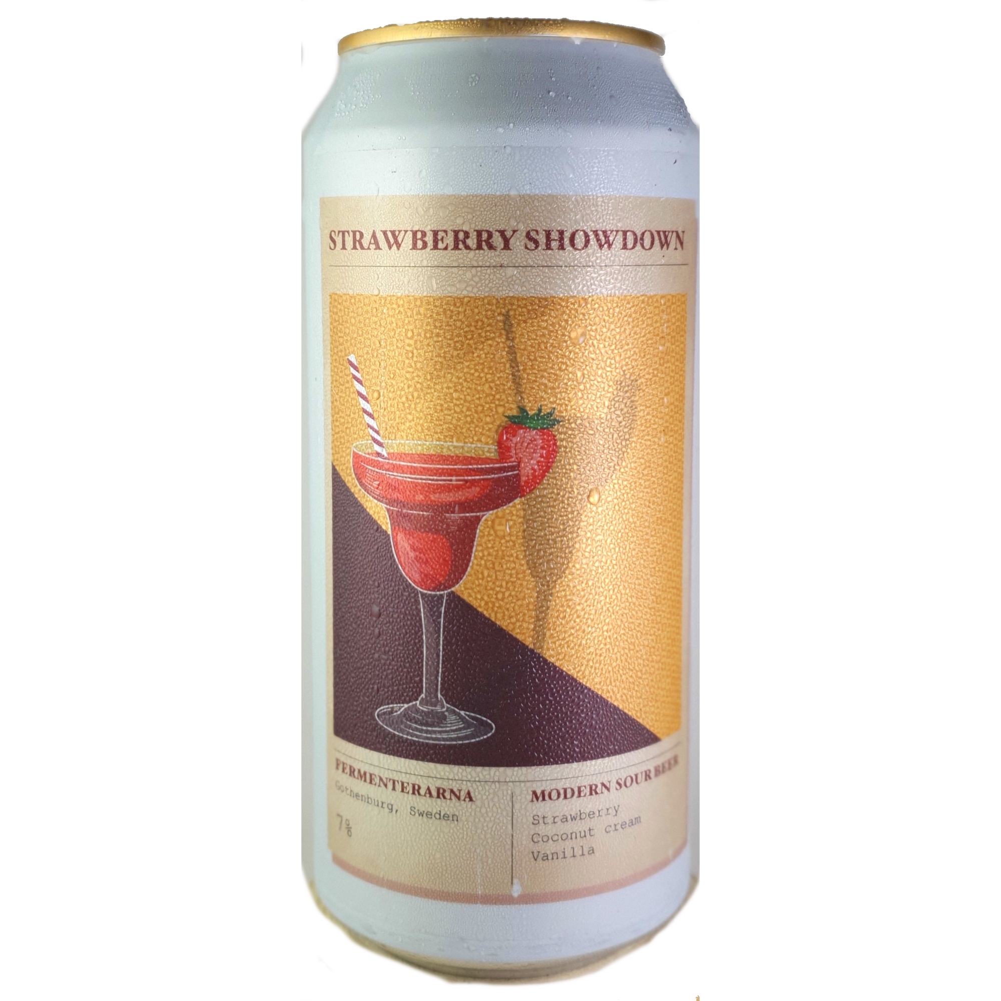 Fermenterarna Strawberry Showdown beer Label Full Size